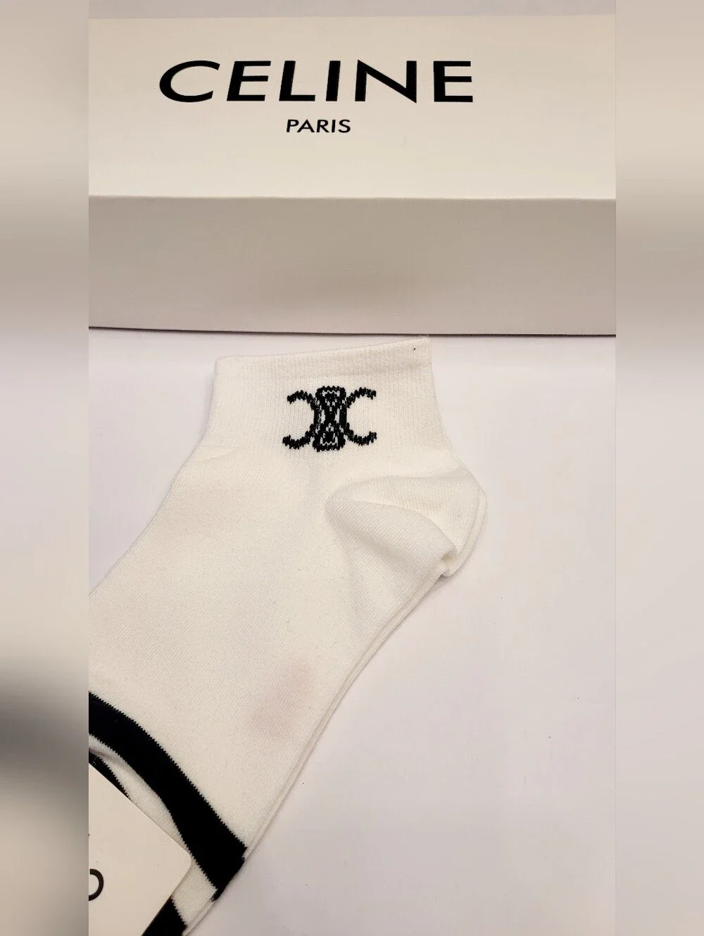 🇫🇷 CELINE White Logo✨️ Ankle Socks🧦